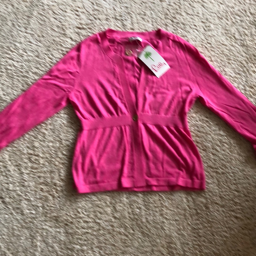 Lilly Pulitzer hot pink sweater